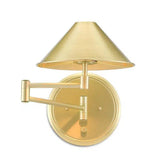 Brushed Brass Seton Swing-Arm Wall Sconce Wall Sconces LOOMLAN By Currey & Co