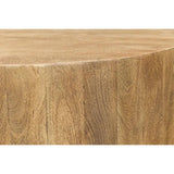 Brutus Barnwood Round Coffee Table With Drawers Round Block Coffee Tables LOOMLAN By Sarreid