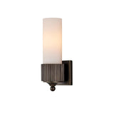 Bryce Composite and Glass Black Bath Wall Sconce Wall Sconces LOOMLAN By Currey & Co