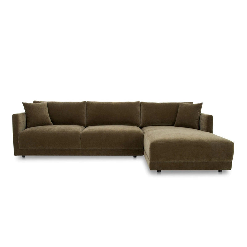 Bryn Polyester Upholstered Sectional Right Modular Sofas LOOMLAN By Moe's Home