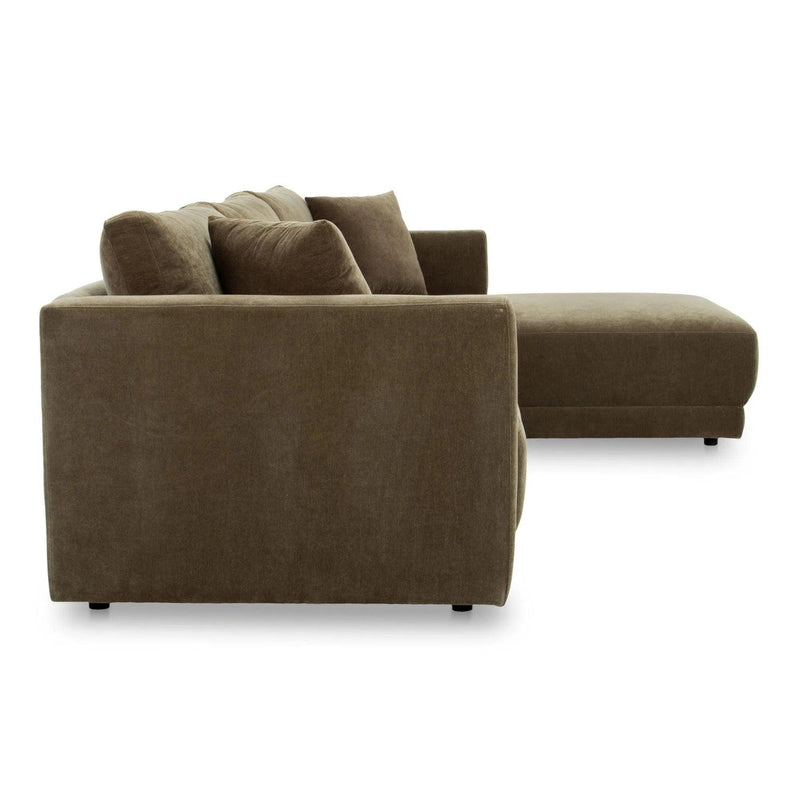 Bryn Polyester Upholstered Sectional Right Modular Sofas LOOMLAN By Moe's Home