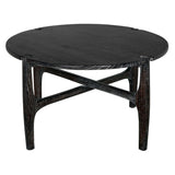 Bucks Wood Black Round Coffee Table Coffee Tables LOOMLAN By Noir