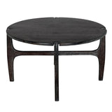 Bucks Wood Black Round Coffee Table Coffee Tables LOOMLAN By Noir