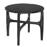 Bucks Wood Black Round Side Table Side Tables LOOMLAN By Noir