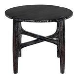 Bucks Wood Black Round Side Table Side Tables LOOMLAN By Noir