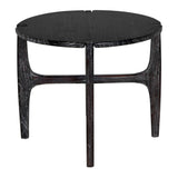 Bucks Wood Black Round Side Table Side Tables LOOMLAN By Noir