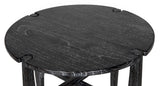 Bucks Wood Black Round Side Table Side Tables LOOMLAN By Noir