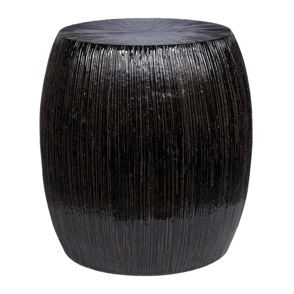 Bud Stool/Accent Table - Black Outdoor End Table Outdoor Stools LOOMLAN By Seasonal Living