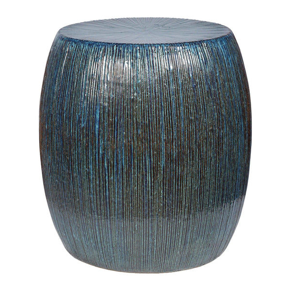 Bud Stool/Accent Table - Blue Outdoor End Table Outdoor Stools LOOMLAN By Seasonal Living