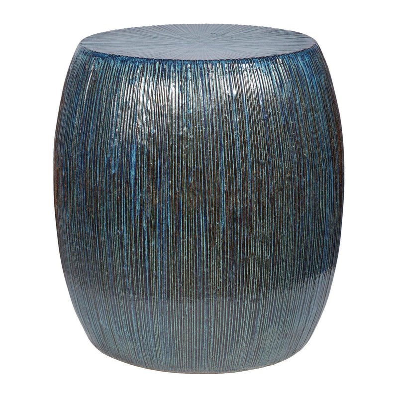 Bud Stool/Accent Table - Blue Outdoor End Table Outdoor Stools LOOMLAN By Seasonal Living