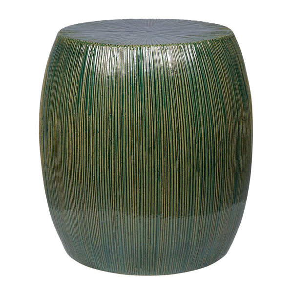 Bud Stool/Accent Table - Green Outdoor End Table Outdoor Stools LOOMLAN By Seasonal Living