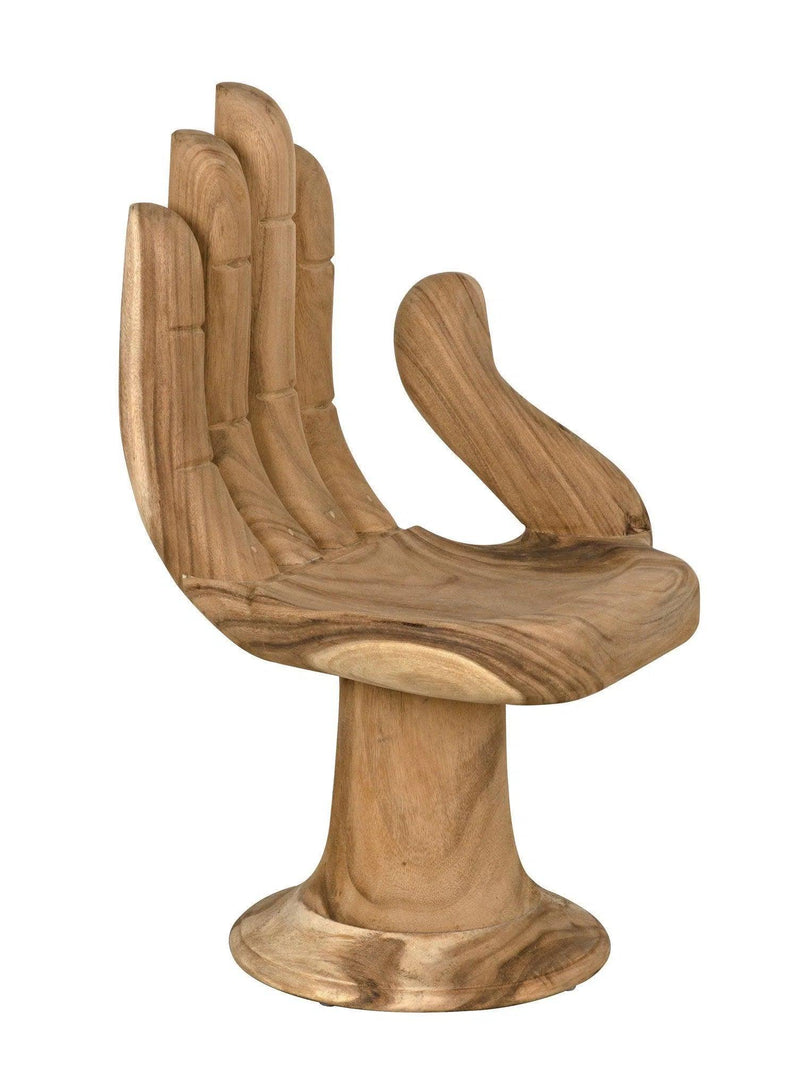 Buddha Natural Teal Wood Armless Chair Club Chairs LOOMLAN By Noir