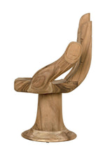 Buddha Natural Teal Wood Armless Chair Club Chairs LOOMLAN By Noir