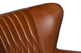 Bugatti Brown Leather Swivel Club Chair Club Chairs LOOMLAN By Sarreid