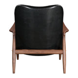 Bully Lounge Chair & Ottoman Black Ottomans LOOMLAN By Zuo Modern