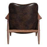 Bully Lounge Chair & Ottoman Brown Ottomans LOOMLAN By Zuo Modern