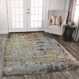 Buna Abstract Orange Large Area Rugs For Living Room Area Rugs LOOMLAN By LOOMLAN