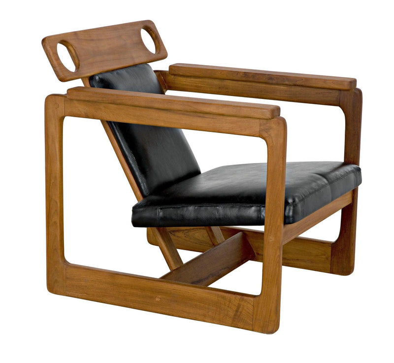 Buraco Relax Chair, Teak Accent Chairs LOOMLAN By Noir