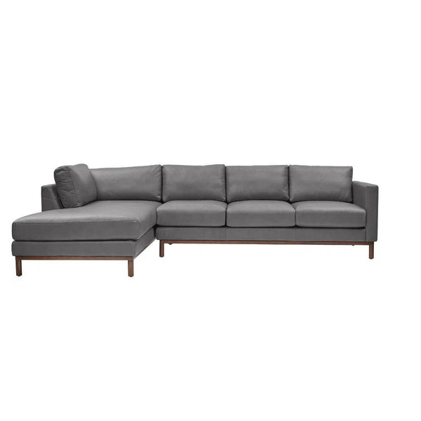 Burbank Large Leather Left Facing Sectional Sofa Sectionals LOOMLAN By One For Victory