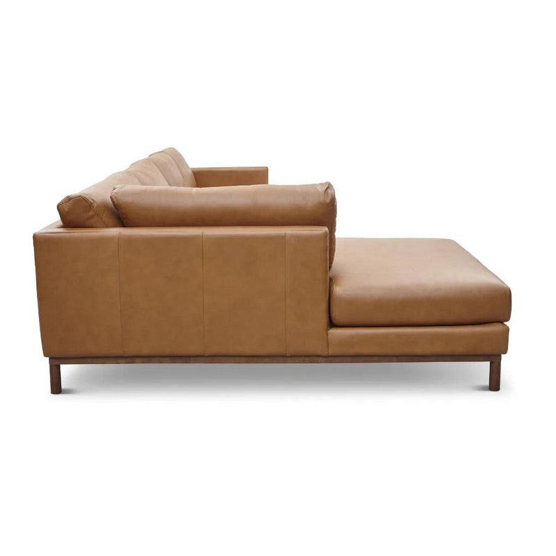 Burbank Large Leather Left Facing Sectional Sofa Sectionals LOOMLAN By One For Victory