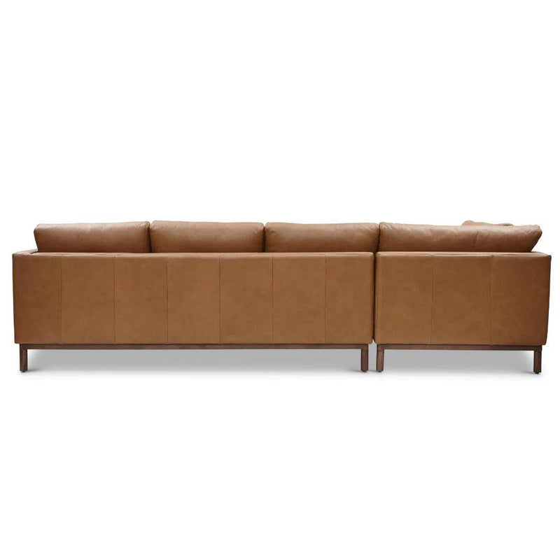 Burbank Large Leather Left Facing Sectional Sofa Sectionals LOOMLAN By One For Victory