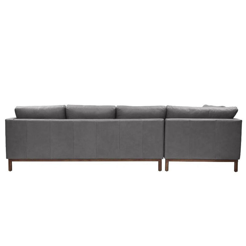 Burbank Large Leather Left Facing Sectional Sofa Sectionals LOOMLAN By One For Victory