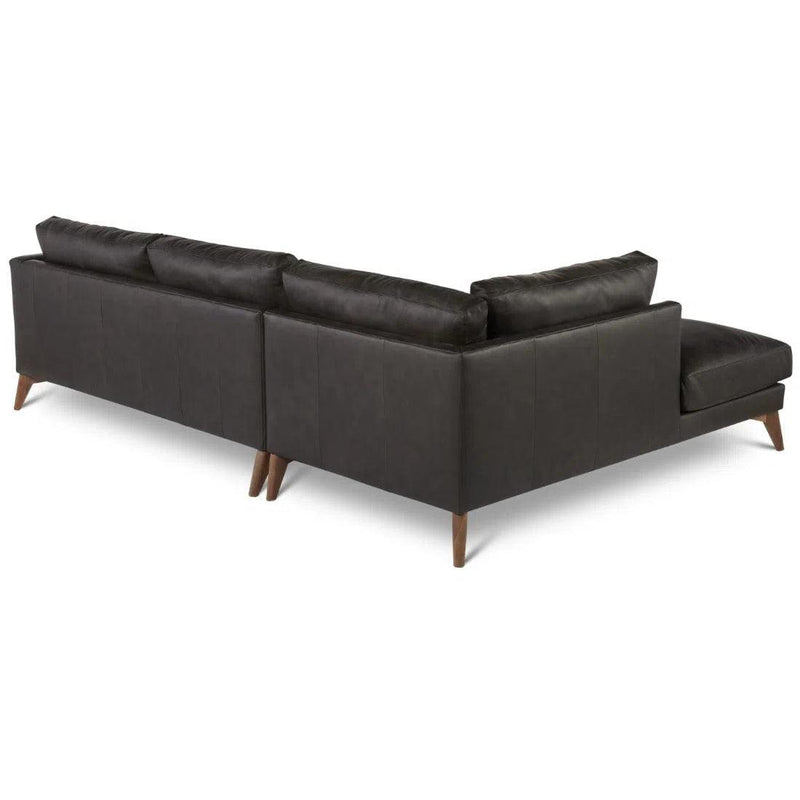 Burbank Small Leather Left Facing Sectional Sofa Sectionals LOOMLAN By One For Victory