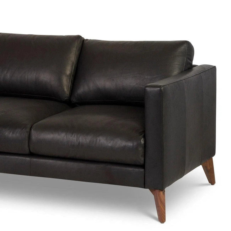 Burbank Small Leather Left Facing Sectional Sofa Sectionals LOOMLAN By One For Victory