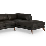 Burbank Small Leather Left Facing Sectional Sofa Sectionals LOOMLAN By One For Victory