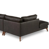 Burbank Small Leather Left Facing Sectional Sofa Sectionals LOOMLAN By One For Victory