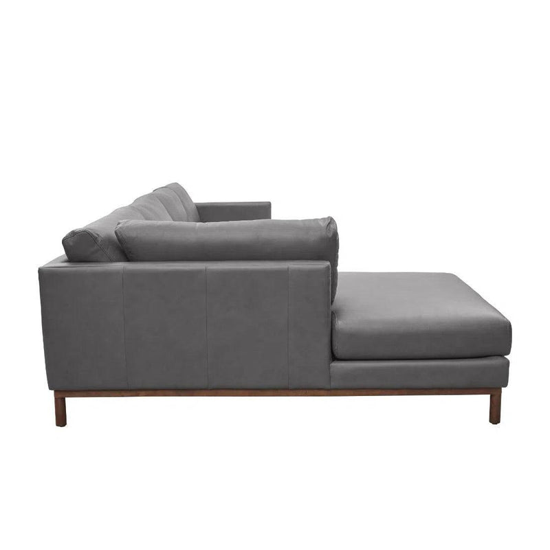 Burbank Small Leather Left Facing Sectional Sofa Sectionals LOOMLAN By One For Victory