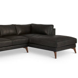 Burbank Small Leather Right Facing Sectional Sofa Sectionals LOOMLAN By One For Victory