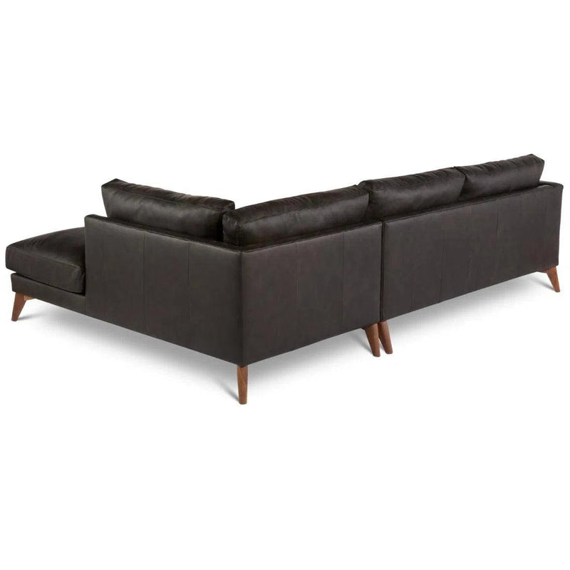 Burbank Small Leather Right Facing Sectional Sofa Sectionals LOOMLAN By One For Victory