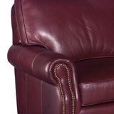 Burgundy Leather Sofa 3 Seater Leather Couch American (Colonial Red Grade)