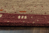 Burh Wool Red Hallway Kitchen Runner Rug Area Rugs LOOMLAN By LOOMLAN