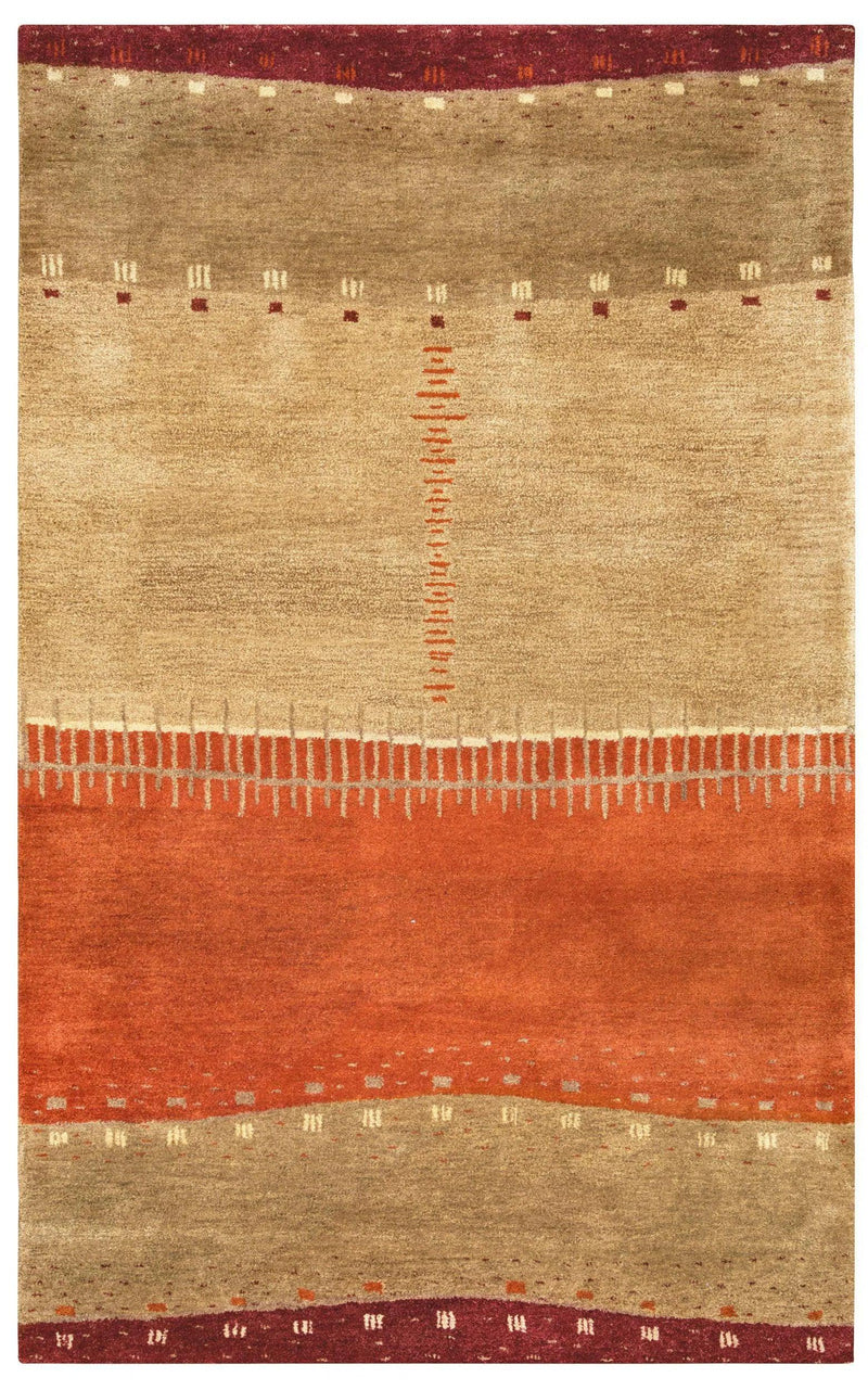 Burh Wool Red Hallway Kitchen Runner Rug Area Rugs LOOMLAN By LOOMLAN