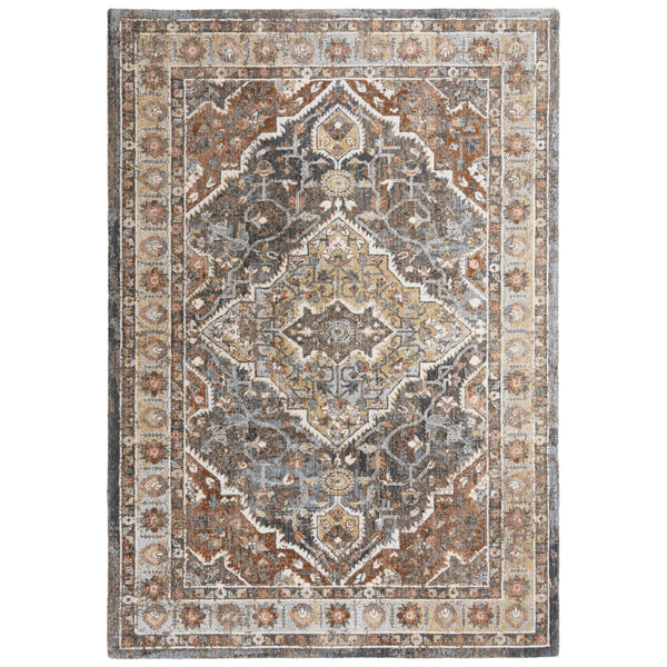 Burk Medallion Dark Rust Large Area Rugs For Living Room Area Rugs LOOMLAN By LOOMLAN