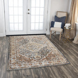 Burk Medallion Dark Rust Large Area Rugs For Living Room Area Rugs LOOMLAN By LOOMLAN