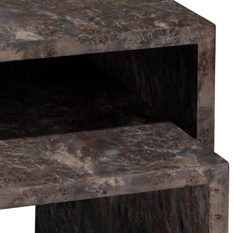 Burl Wood Brown Bedford Nesting Tables (Set of 2) Side Tables LOOMLAN By Jamie Young