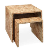 Burl Wood Natural Bedford Nesting Tables (Set of 2) Side Tables LOOMLAN By Jamie Young