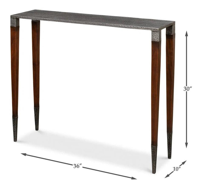 Burnford Console Table Antiqued Finish Console Tables LOOMLAN By Sarreid