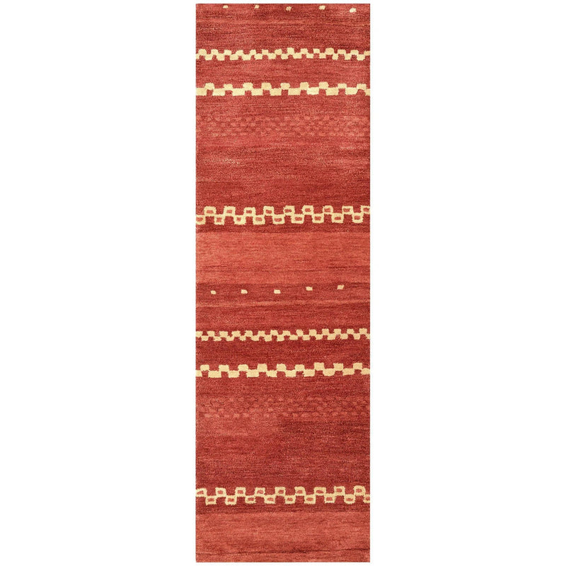 Burr Wool Red Hallway Kitchen Runner Rug Area Rugs LOOMLAN By LOOMLAN