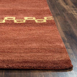 Burr Wool Red Hallway Kitchen Runner Rug Area Rugs LOOMLAN By LOOMLAN