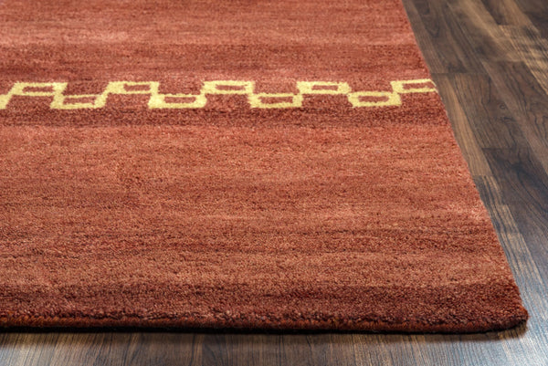 Burr Wool Red Hallway Kitchen Runner Rug Area Rugs LOOMLAN By LOOMLAN