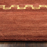 Burr Wool Red Hallway Kitchen Runner Rug Area Rugs LOOMLAN By LOOMLAN