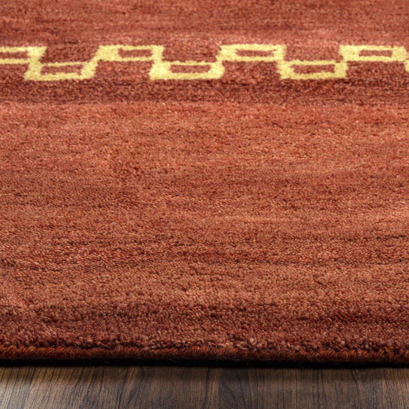 Burr Wool Red Hallway Kitchen Runner Rug Area Rugs LOOMLAN By LOOMLAN