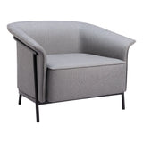 Burry Slate Gray Accent Arm Chair Club Chairs LOOMLAN By Zuo Modern