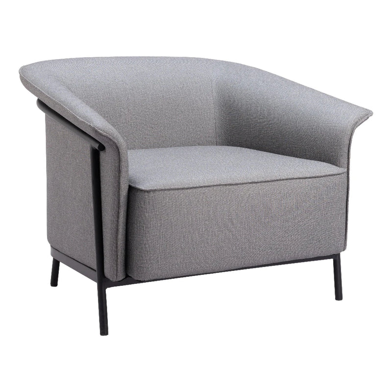 Burry Slate Gray Accent Arm Chair Club Chairs LOOMLAN By Zuo Modern