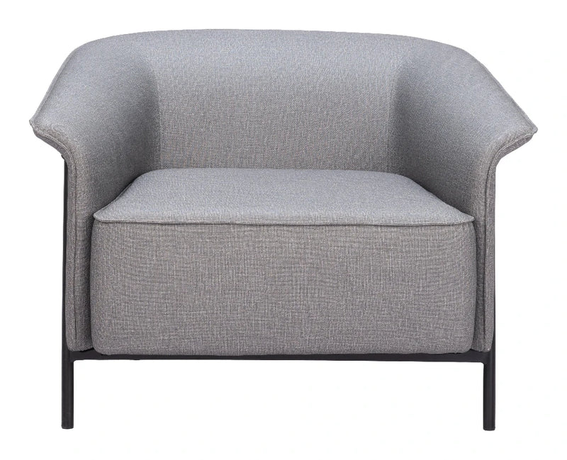 Burry Slate Gray Accent Arm Chair Club Chairs LOOMLAN By Zuo Modern