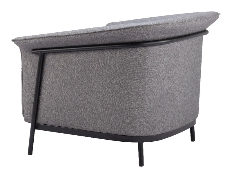 Burry Slate Gray Accent Arm Chair Club Chairs LOOMLAN By Zuo Modern